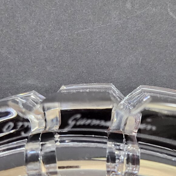 Vintage Large 9.5" Stenhammar Clear Crystal Oval Centerpiece Signed Gunna - Picture 10 of 10